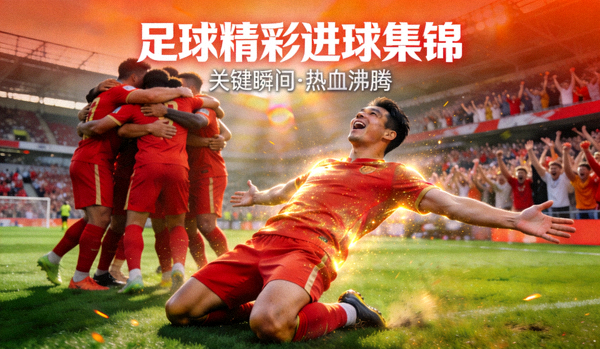 足球精彩进球集锦视频缩略图，球员庆祝进球瞬间
